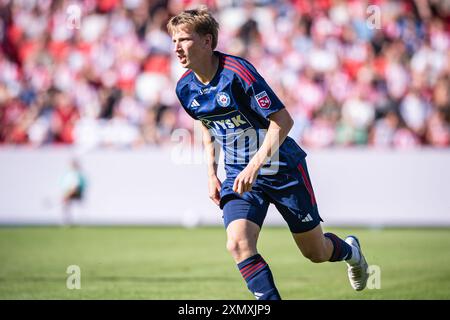 Aalborg, Danemark. 28 juillet 2024. Julius Nielsen de Silkeborg vu lors du match de 3F Superliga entre Aalborg BK et Silkeborg IF à Aalborg Portland Park à Aalborg. Banque D'Images