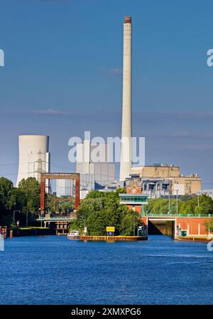 Centrale électrique de Herne à Baukau sur le canal Rhin-Herne, Allemagne, Rhénanie du Nord-Westphalie, région de la Ruhr, Herne Banque D'Images