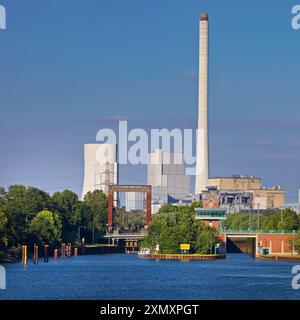 Centrale électrique de Herne à Baukau sur le canal Rhin-Herne, Allemagne, Rhénanie du Nord-Westphalie, région de la Ruhr, Herne Banque D'Images