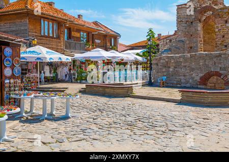 Nessebar, Bulgarie - 1er septembre 2023 : ruines de l'église Sainte-Sophie à Nessebar, Bulgarie Banque D'Images