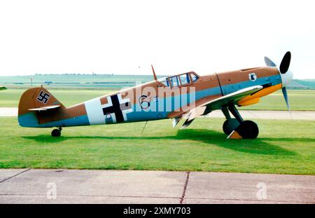 Messerschmitt Bf 109G-2 G-USTV / Noir 6 Banque D'Images