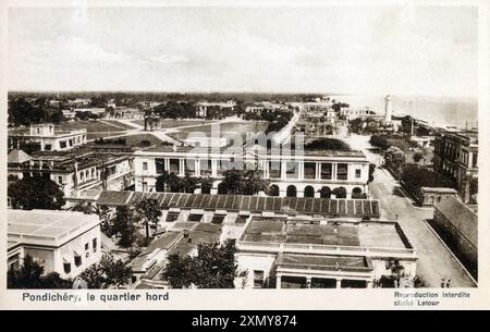 Pondichéry, Inde - quartier Hord Banque D'Images