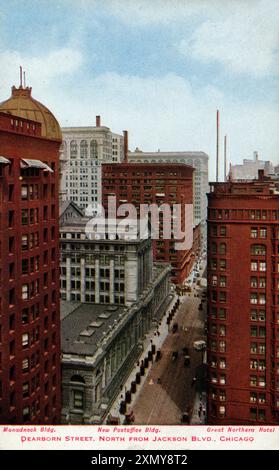 Dearborn Street, au nord de Jackson Boulevard, Chicago Banque D'Images