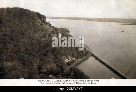 Magnifique lac Pepin - Un élargissement de la rivière Banque D'Images