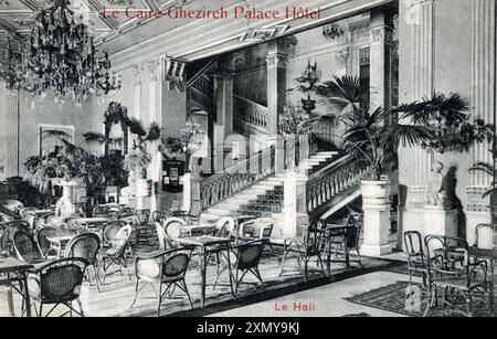 Ghezireh Palace Hotel, le Caire, Egypte - le hall Banque D'Images