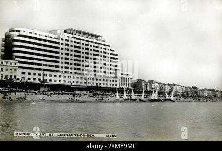 St Leonards-on-Sea, East Sussex, Marine Court Banque D'Images