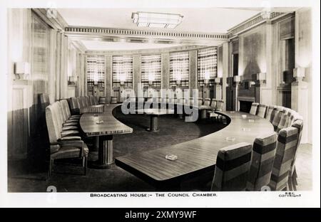 Salle du Conseil à BBC Broadcasting House, Portland place Banque D'Images