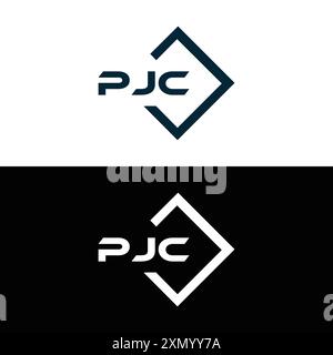 Logo PJC. CONCEPTION P J C. Lettre PJC blanche. Conception de logo de lettre PJC, P J C. Conception de logo de lettre P J C en OR, LOGO D'OR, TROIS, style. ensemble de lettres logo Illustration de Vecteur