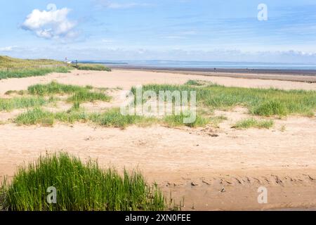 St Andrews West Sands est situé sur la côte est du Royaume de Fife. Célèbre pour les scènes d'ouverture du film chariots of Fire, Banque D'Images