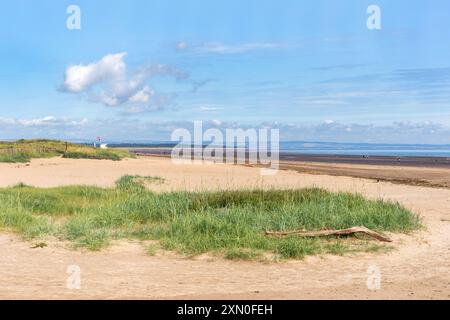 St Andrews West Sands est situé sur la côte est du Royaume de Fife. Célèbre pour les scènes d'ouverture du film chariots of Fire, Banque D'Images