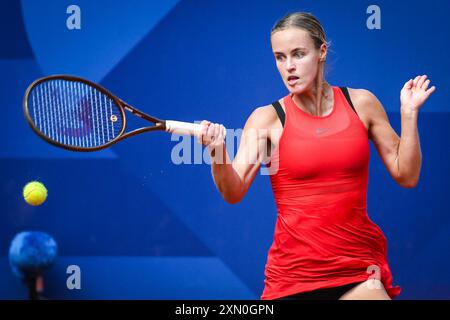 SCHMIEDLOVA Anna Karolina de Slovaquie lors du match de tennis, Jeux Olympiques de Paris 2024 le 30 juillet 2024 au stade Roland-Garros à Paris, France Banque D'Images