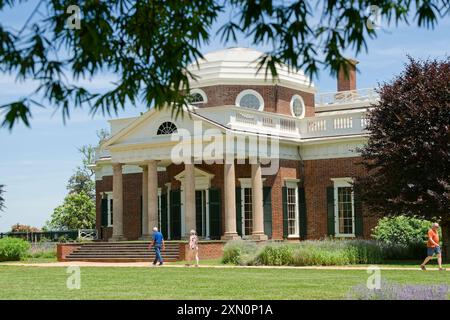 Monticello. La maison que Thomas Jefferson a construite en Virginie pour lui et sa famille. Banque D'Images