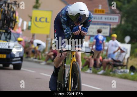 JORGENSON Matteo Team Visma | louer un vélo pendant le Tour de France 2024, étape 7, contre la montre individuel, nuits-Saint-Georges - Gevrey-Chambertin (25,3 km) le 5 juillet 2024 à Gevrey-Chambertin, France - photo Laurent Lairys / DPPI Banque D'Images