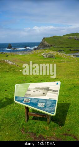 Fethaland est une colonie abandonnée à l'extrémité nord de Mainland, Shetland. C'était le site de la plus grande station de pêche des Shetland Banque D'Images