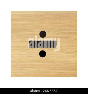 Diviser le bloc de bois d'affiche sur blanc avec le chemin de coupe Banque D'Images