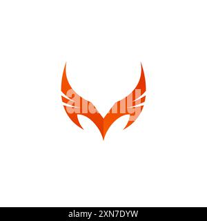 VM Wings logo Vector Design. Logo M Fly Illustration de Vecteur