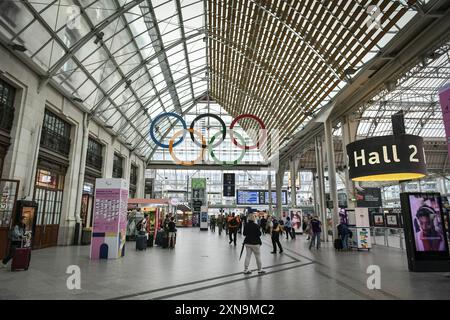Paris, France. 31 juillet 2024. Cette photographie montre la gare de Lyon à Paris, le 31 juillet 2024. Photo de Firas Abdullah/ABACAPRESS. COM Credit : Abaca Press/Alamy Live News Banque D'Images