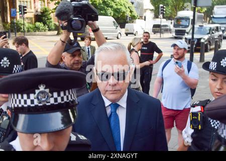 Londres, Royaume-Uni. 31 juillet 2024. Huw Edwards arrive à Westminster Magistrates court. Le présentateur de la BBC a été accusé d'avoir fait des images indécentes d'enfants. Crédit : Vuk Valcic/Alamy Live News Banque D'Images