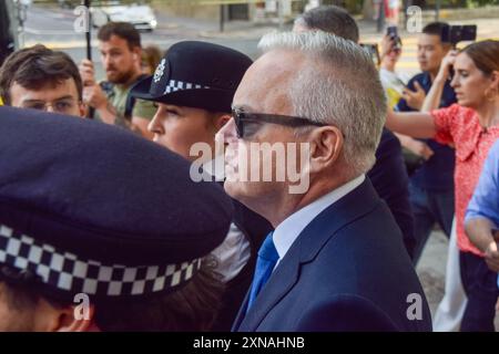 Londres, Royaume-Uni. 31 juillet 2024. Huw Edwards arrive à Westminster Magistrates court. Le présentateur de la BBC a été accusé d'avoir fait des images indécentes d'enfants. Crédit : Vuk Valcic/Alamy Live News Banque D'Images