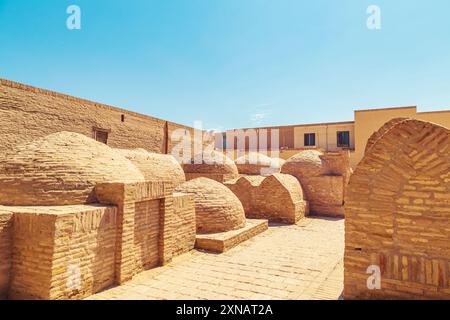 Complexe architectural du mausolée de Pakhlavan Mahmud. Khiva, Ouzbékistan - 17 juillet 2024. Banque D'Images