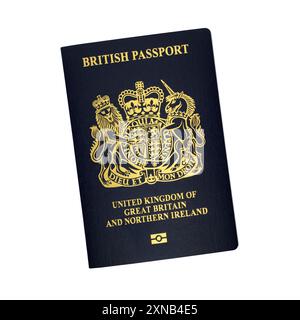 Passeport bleu biométrique britannique Banque D'Images