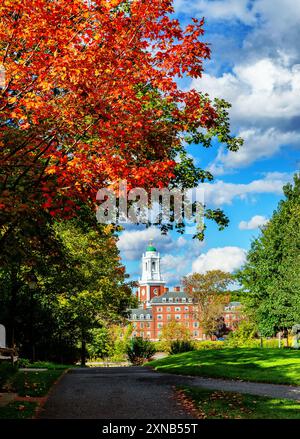 Boston, Massachusetts, États-Unis - 9 octobre 2023 : vue sur le campus de la Harvard Business School à Boston. Banque D'Images