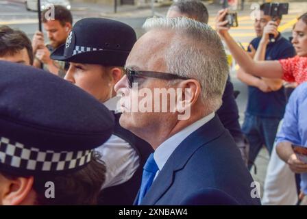 Londres, Royaume-Uni. 31 juillet 2024. Huw Edwards arrive à Westminster Magistrates court. Le présentateur de la BBC a été accusé d'avoir fait des images indécentes d'enfants. Crédit : Vuk Valcic/Alamy Live News Banque D'Images