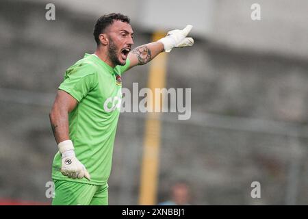 Saint Vincent, Italie. 30 juillet 2024. Mirko Pigliacelli de Catanzaro lors du match de football de pré-saison entre Cagliagli et Catanzaro au Stadio Perucca à Saint-Vincent, au nord-ouest de l'Italie - mardi 30 juillet 2024. Sport - Soccer . (Photo de Marco Alpozzi/Lapresse) crédit : LaPresse/Alamy Live News Banque D'Images
