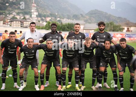 Saint Vincent, Italie. 30 juillet 2024. Équipe de Cagliari lors du match de pré-saison entre Cagliagli et Catanzaro au Stadio Perucca à Saint-Vincent, au nord-ouest de l'Italie - mardi 30 juillet 2024. Sport - Soccer . (Photo de Marco Alpozzi/Lapresse) crédit : LaPresse/Alamy Live News Banque D'Images