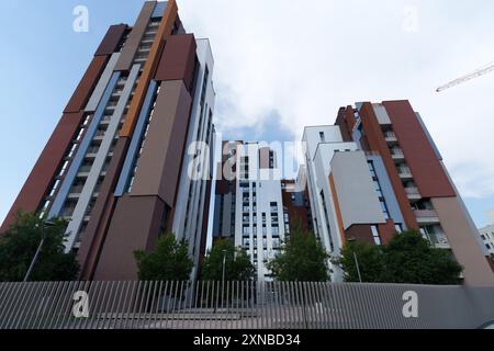 Cascina Merlata, quartier résidentiel et commercial moderne à Milan, Lombardie, Italie Banque D'Images