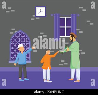 Illustration de la célébration de l'Eid Al-FITTER Illustration de Vecteur