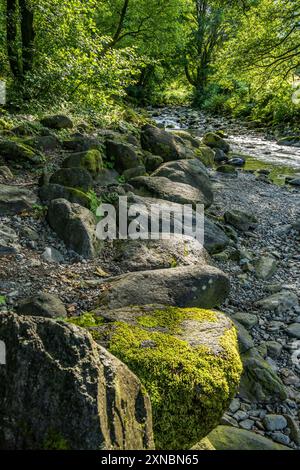 Ullswater ou Glenridding Beck en plein soleil. Banque D'Images