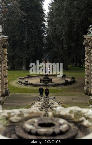 Giardini di palazzo Farnese, Caprarola, Italie Banque D'Images