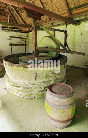 Cidre Press, St Fagans National Museum of History/Amgueddfa Werin Cymru, Cardiff, South Wales, Royaume-Uni. Banque D'Images