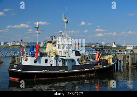 Remorqueur MV Mair amarré dans la baie de Cardiff, Cardiff, pays de Galles du Sud. Banque D'Images