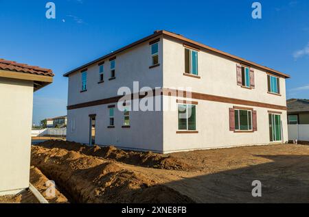 Construction d'une nouvelle maison, Widomar, comté de Riverside, Californie, États-Unis Banque D'Images