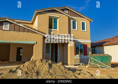 Construction d'une nouvelle maison, Widomar, comté de Riverside, Californie, États-Unis Banque D'Images