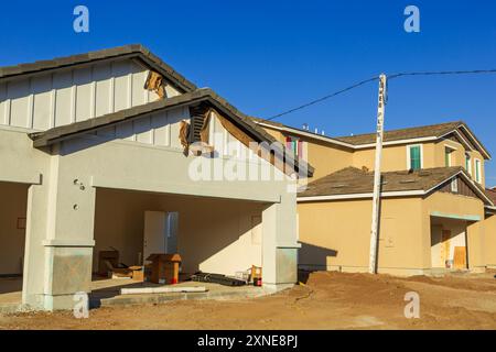 Construction d'une nouvelle maison, Widomar, comté de Riverside, Californie, États-Unis Banque D'Images