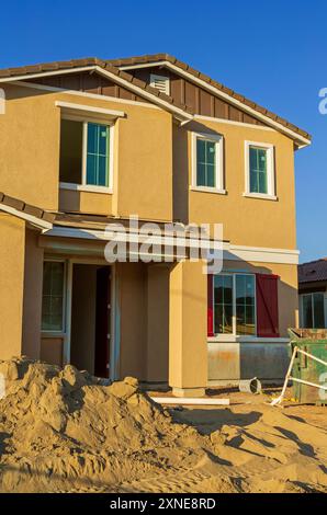 Construction d'une nouvelle maison, Widomar, comté de Riverside, Californie, États-Unis Banque D'Images