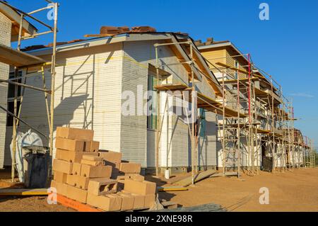 Construction d'une nouvelle maison, Widomar, comté de Riverside, Californie, États-Unis Banque D'Images