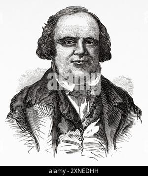 Willard Richards (1804 - 1854) fut l'un des premiers leaders du mouvement des saints des derniers jours. Il a servi comme deuxième conseiller du président de l'église Brigham Young dans la première présidence de l'Église de Jésus-Christ des Saints des derniers jours. États-Unis d'Amérique, dessin de François Fortune Ferogio (1805-1888) voyage à la Cité des Saints, 1860. Capitale du pays des Mormons par Richard Francis Burton (1821-1890) le Tour du monde 1862 Banque D'Images