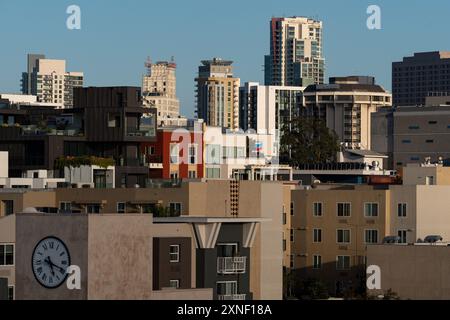 Vue sur le paysage urbain du centre-ville de San Diego Banque D'Images