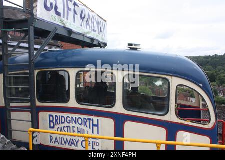 Téléphérique du Bridgnorth Castle Hill Cliff Railway, Shropshire, Angleterre, Royaume-Uni Banque D'Images