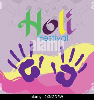 Affiche de carnaval Holi vecteur Illustration de Vecteur