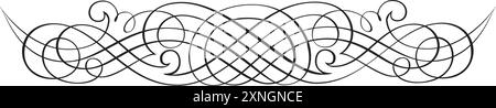 Abstrait arabe Vintage décorative calligraphie ornementale symbole Silhouette pour tatouage vecteur isolé Illustration de Vecteur