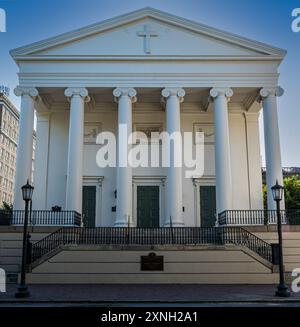 La première Église du Christ, fondée en 1733, est considérée comme l'Église mère de Géorgie. Banque D'Images