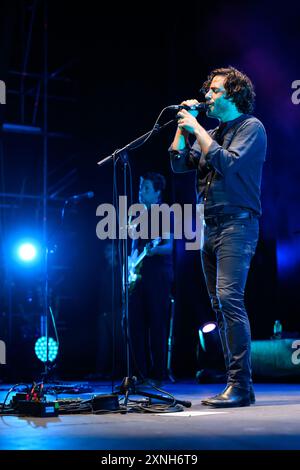 Marina Di Pietrasanta, Italie. 31 juillet 2024. Jack Savoretti se produit en concert au Festival de la Versiliana. (Photo de Stefano dalle Luche/Pacific Press) crédit : Pacific Press Media production Corp./Alamy Live News Banque D'Images