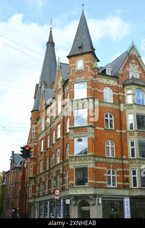 Bâtiments dans le quartier de Vesterbro à Copenhague, Danemark, Scandinavie. Banque D'Images