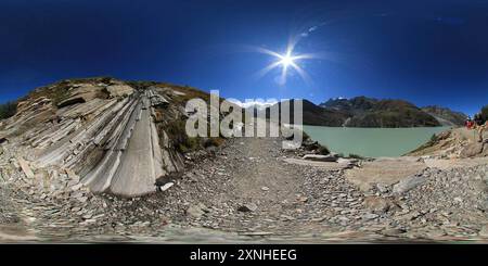 Vue panoramique à 360° de Autour de Mattmarksee 12