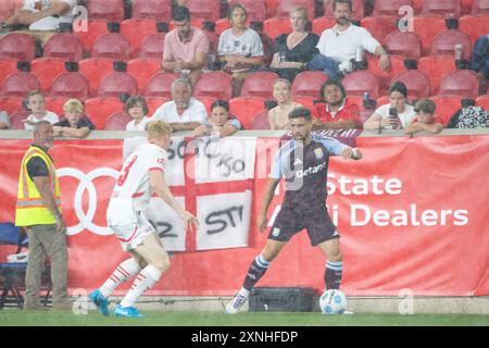 Harrison, États-Unis. 31 juillet 2024. RB Leipzig et Aston Villa lors d'un amical international au Red Bull Arena de Harrison, New Jersey, États-Unis le mercredi 31 juillet 2024. Crédit : Brazil photo Press/Alamy Live News Banque D'Images